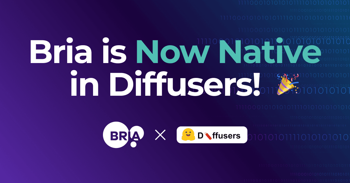 Bria AI Open-Source Visual Gen AI Models Are Now Native in Diffusers 🎉
