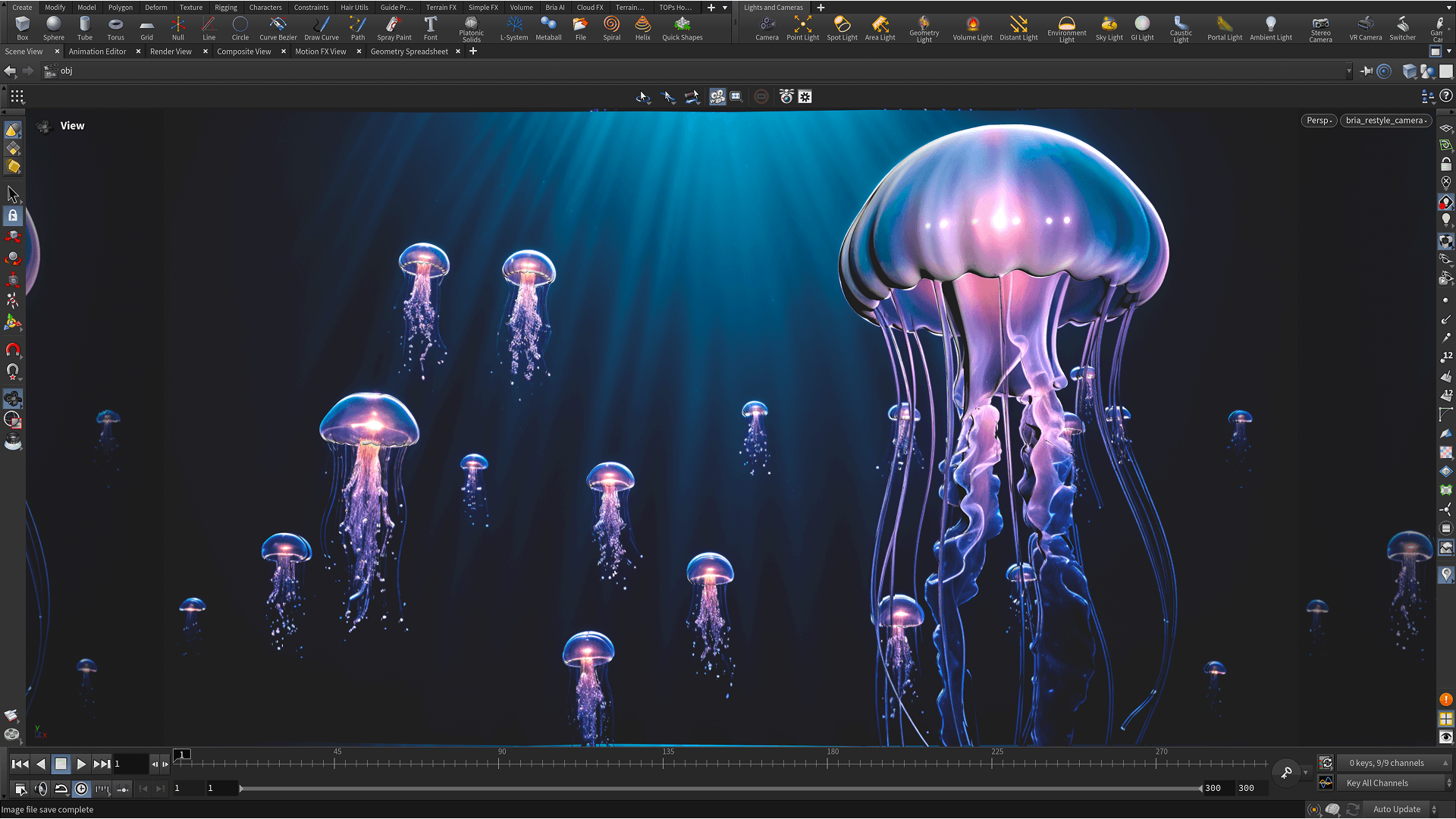 After render