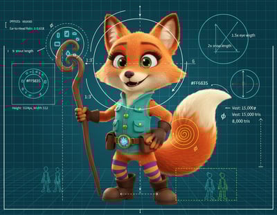 Fox Character Blueprint-6f9fcbcf