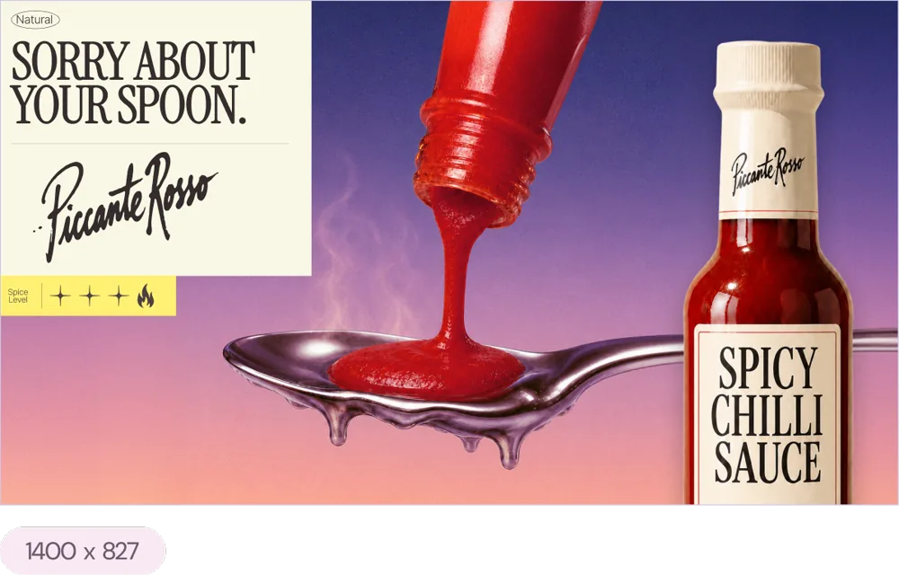The same ad resized to 1400 x 827